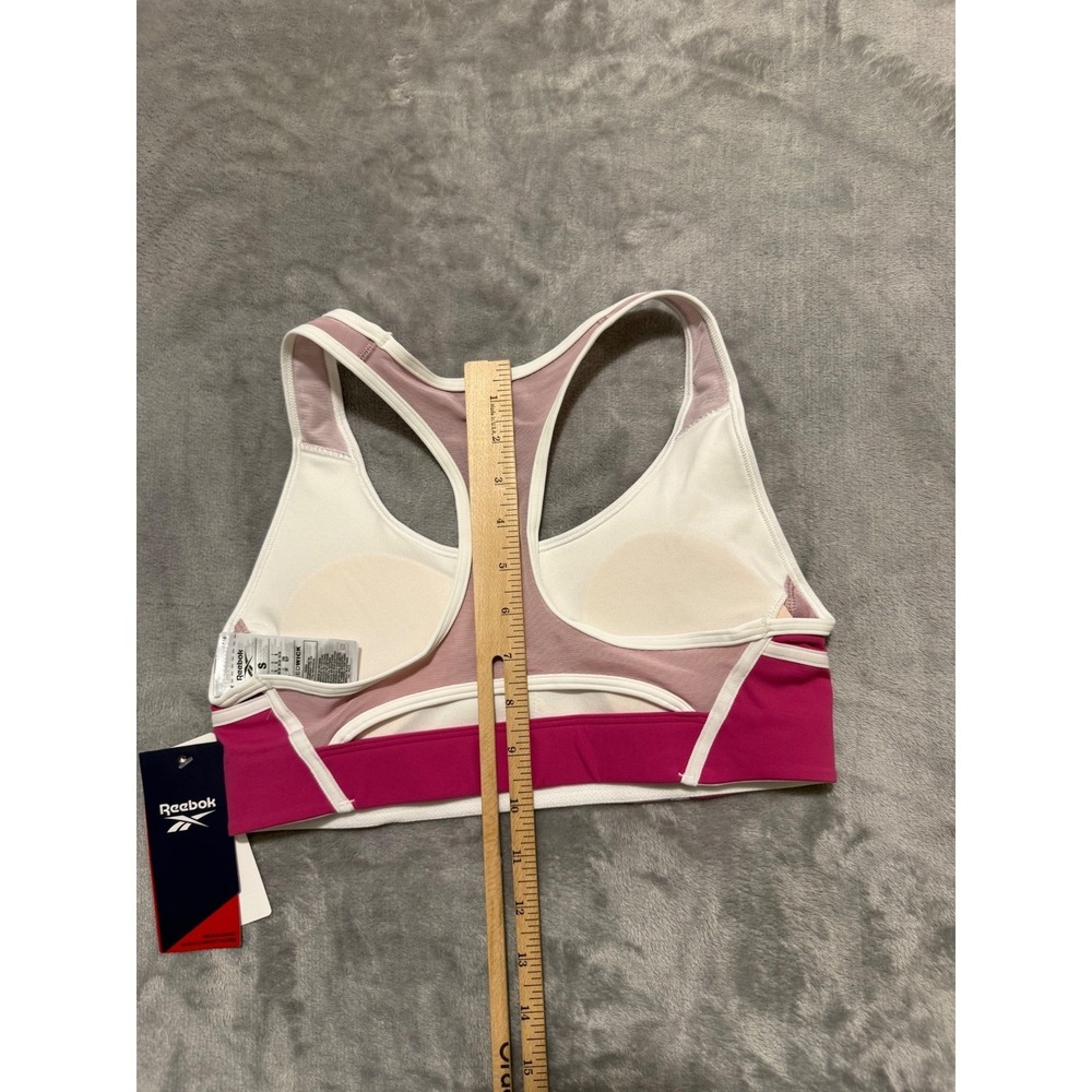 Reebok TS Lux Racer BR Sports Bra Womens S Pink Training Racerback HI4018 - Picture 5 of 6